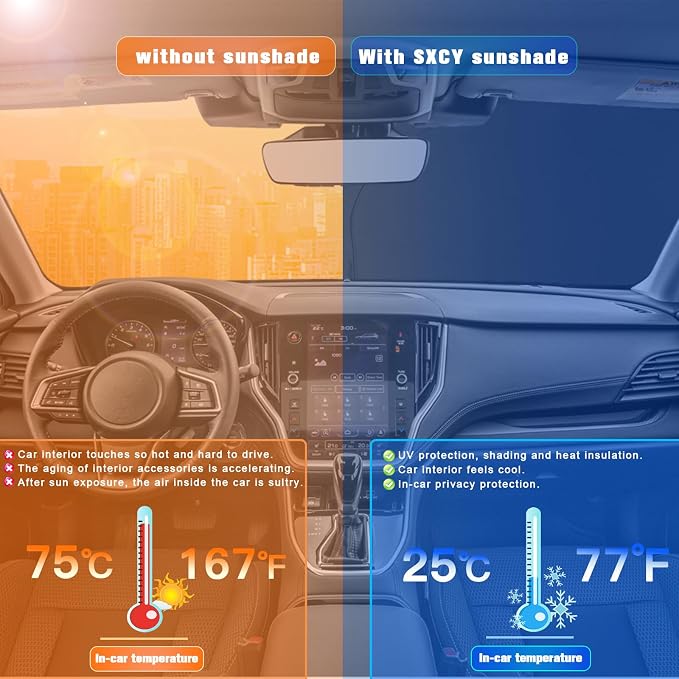 SXCY for 2020-2024 2025 Outback Windshield Sunshade for 2023-2025 Outback - Image 3
