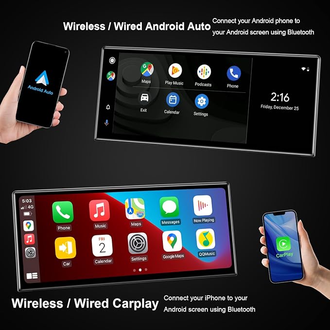 PEMP Linux 12.3" Ultra-Thin Screen E70 E71 CIC Wired Wireless CarPlay Android - Image 3