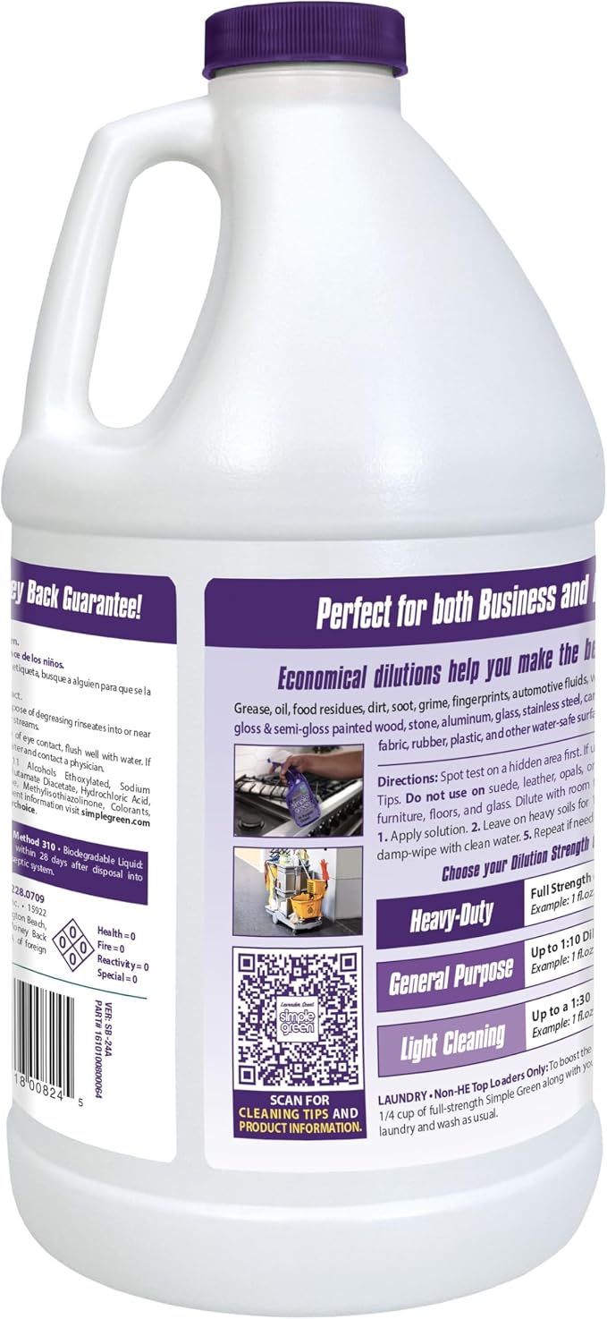 Simple Green All Purpose Cleaner Concentrate Lavender Scent 64 Fl Oz - Image 2