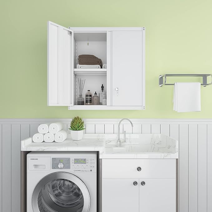 LUCYPAL Metal Wall Cabinet, Garage Storage Cabinets - Image 8