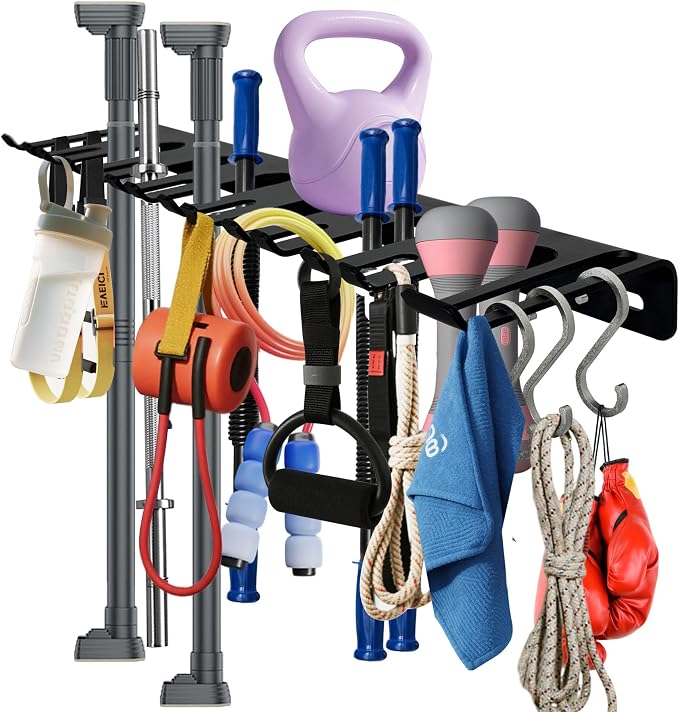 22‘’/25‘’/31‘’Black Wall-Mounted Tool Storage Rack, Suitable - Image 5