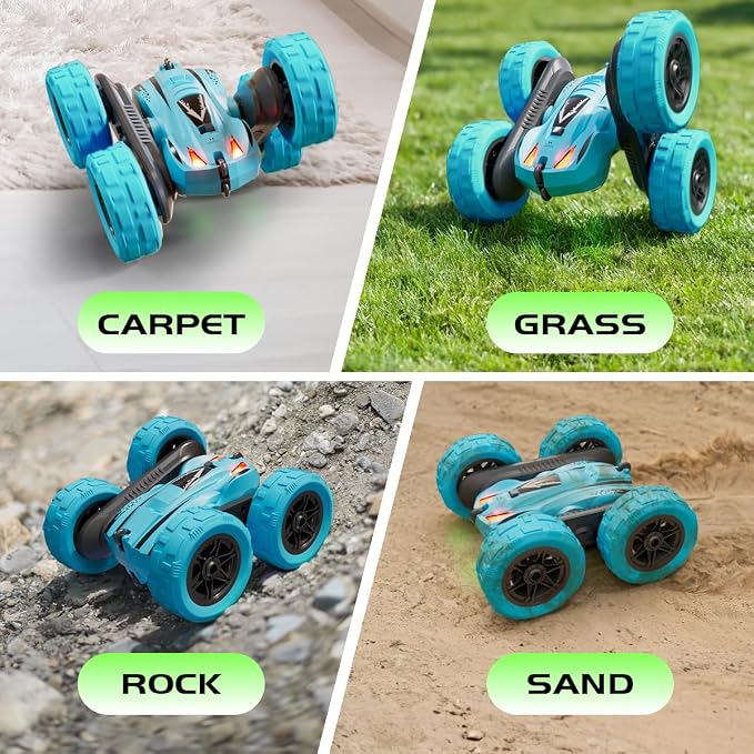 Remote Control Car for 6-12 Year Old Double Sided 360°Rotating 4WD RC Cars - Image 3