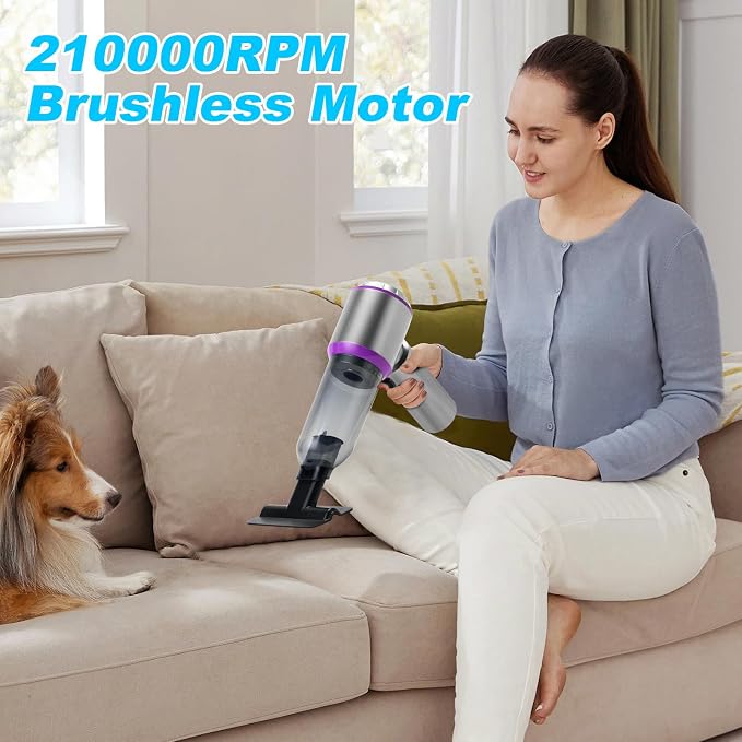 Car Vacuum Portable Cordless, 21000PA High Power, Mini Vacuum Cleaner, 4-in-1 - Image 6