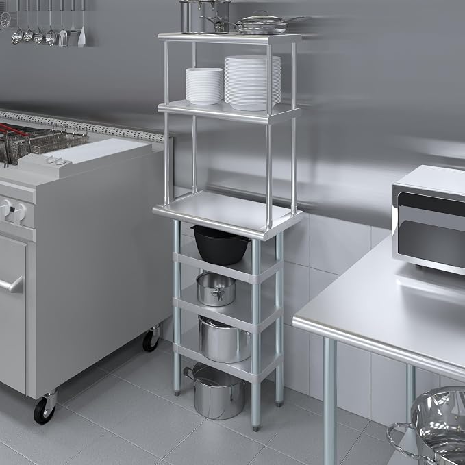 Amgood 14" x 24" Stainless Steel Work Table - Image 4