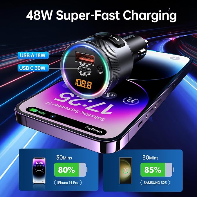 Syncwire Bluetooth 5.4 FM Transmitter - Image 3