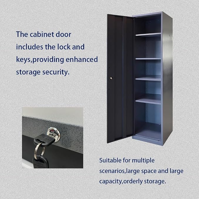 JZD Garage Storage Cabinet System, Lockable Tool Workbench Set - Image 8