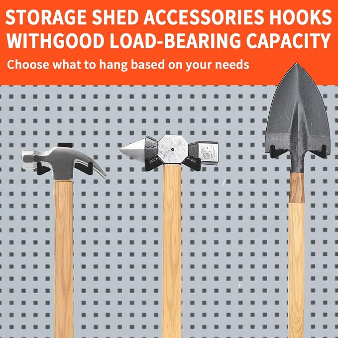 3Pcs Tool Hooks for Storage, ABS Shed Hooks Wall Shed Hanger Garage - Image 5