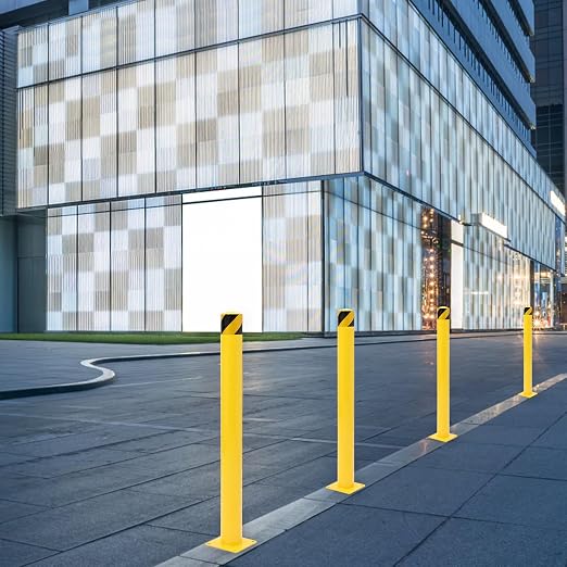 Safety Bollard 4 Packs, 48 Inch Height Steel Bollard Post - Image 2
