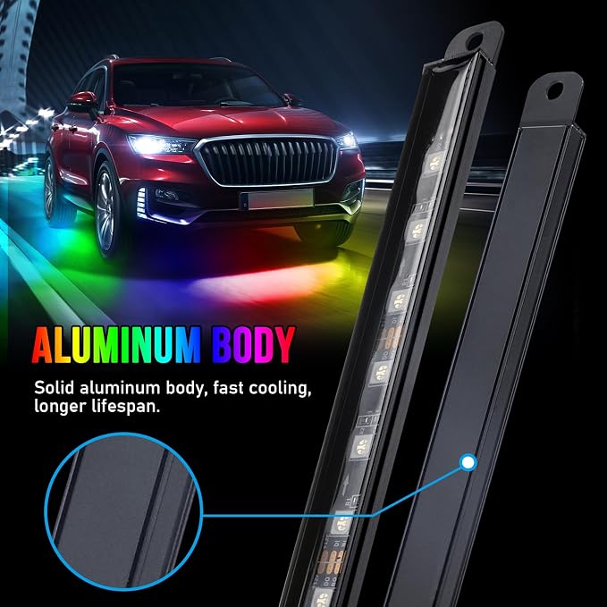 OPP ULITE Car Led Underglow Lights Aluminum Dream Chasing Color Accent Light Bar - Image 4