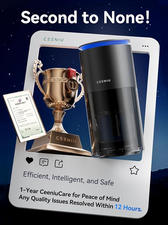 Ceeniu Car Air Freshener CF12 Pro, Smart Ultrasonic Diffuser, Enlarged Spray - Image 7