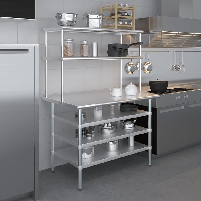 Amgood 30" x 48" Stainless Steel Work Table - Image 6