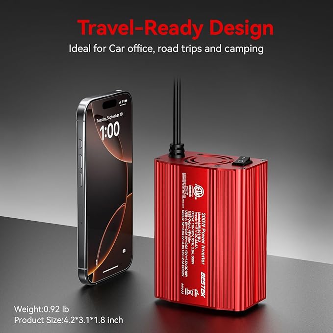 BESTEK 300W Car Power Inverter - Image 7