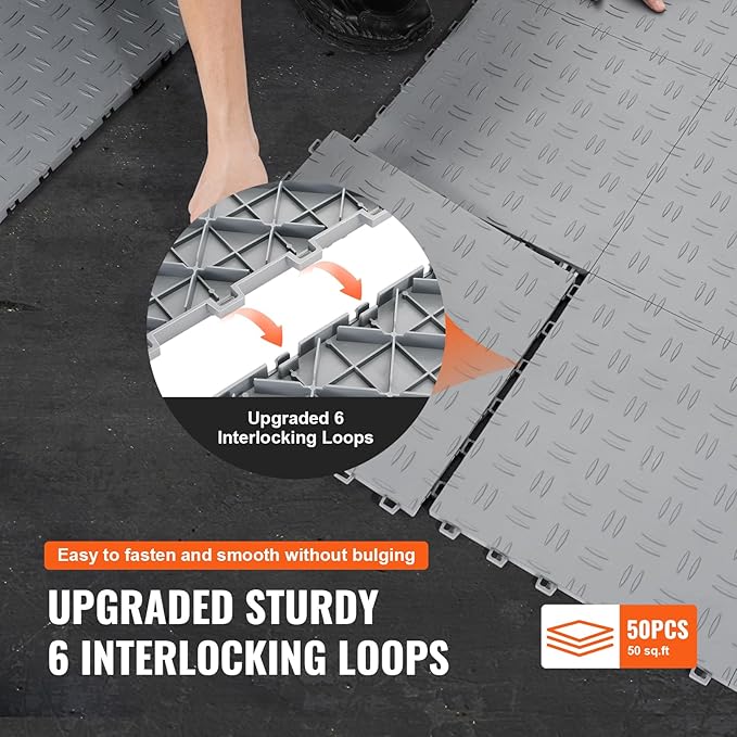 VEVOR Garage Tiles Interlocking, Non-Slip Double-Sided Texture Garage Flooring - Image 6