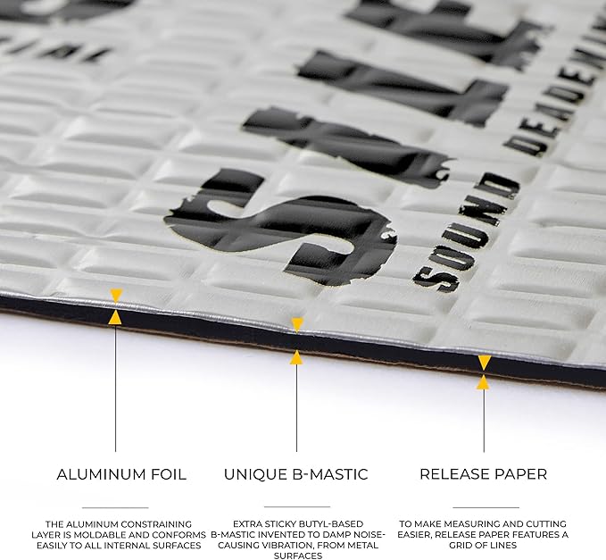 Siless 80 mil 18 sqft Car Sound Deadening mat - Image 2