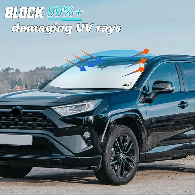 ROCCS Windshield Sun Shade fit for Toyota 4Runner 2010-2023 2024 2025, Foldable - Image 4