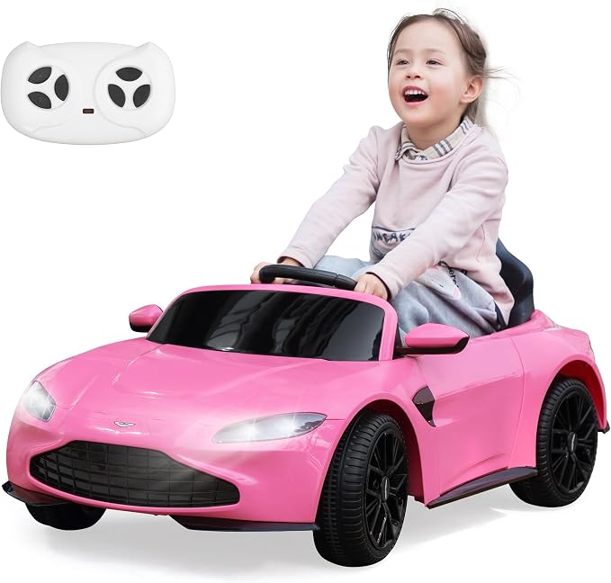 Ride on Car with Remote Control, 12V Licensed Aston Martin Electric Car - Image 7