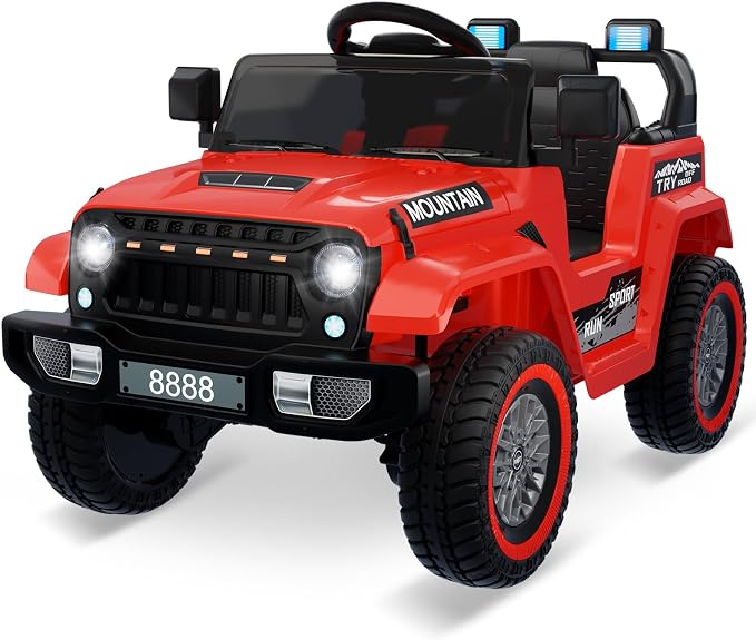 12V Kids Ride on Truck Car, w/Parent Remote Control, Twin 35w Motors, 3 Speeds by Patikuin