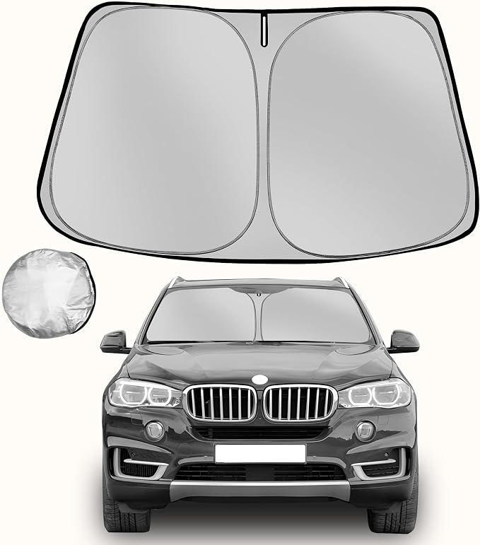 Windshield Sun Shade for 2014-2018 BMW X5 Foldable Sun Sunshade for Car Front by Fonowka