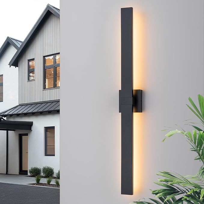39.4" Long Outdoor Wall Lights Modern LED Exterior Lighting Fixtures Matte by Zicbol