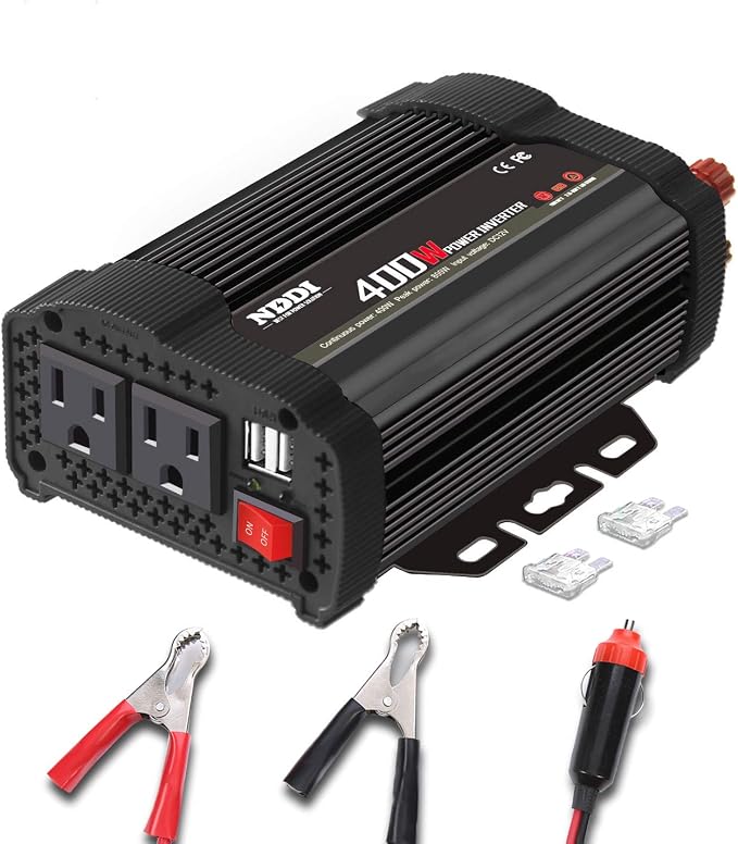400W Car Power Inverter, DC 12V to 110V AC Converter by NDDI+POWER