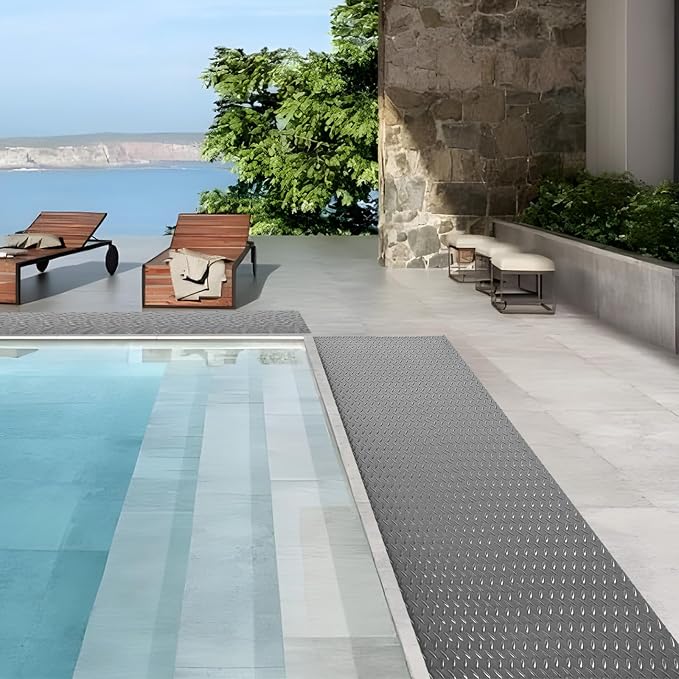 Boshen 7.5Ft x 17Ft Rubber Flooring Mats 1.6mm Diamond Plate Flooring Roll - Image 6