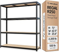 Storage Shelves: 5 Storage Shelves Heavy Duty w/ 2, 200 lb Total Load Capacity by Metalkas