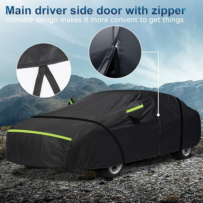 for Mercedes Benz S Car Cover Waterproof All Weather Heavy Duty Protection - Image 4