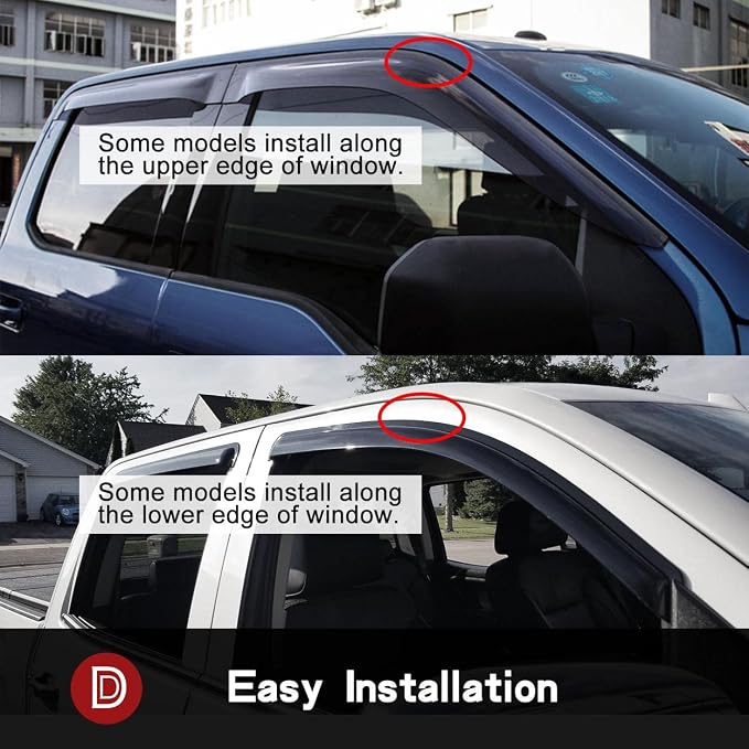 94428 Side Window Visors Wind Vent Deflectors Compatible - Image 7