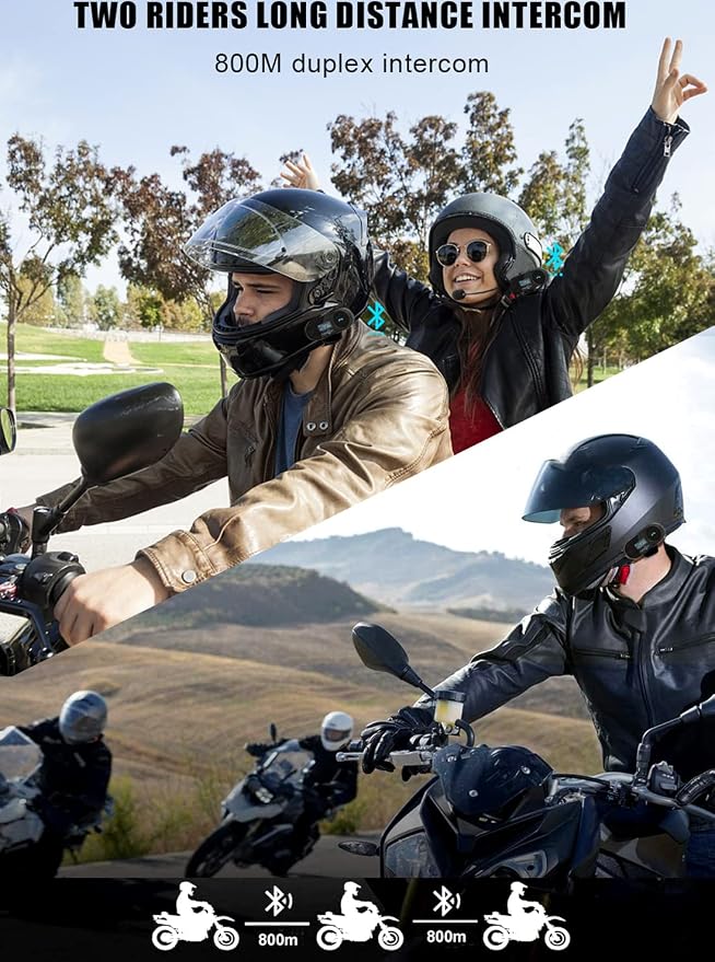 FreedConn TCOM-SC Motorcycle Helmet Bluetooth Intercom Headset Communication - Image 8