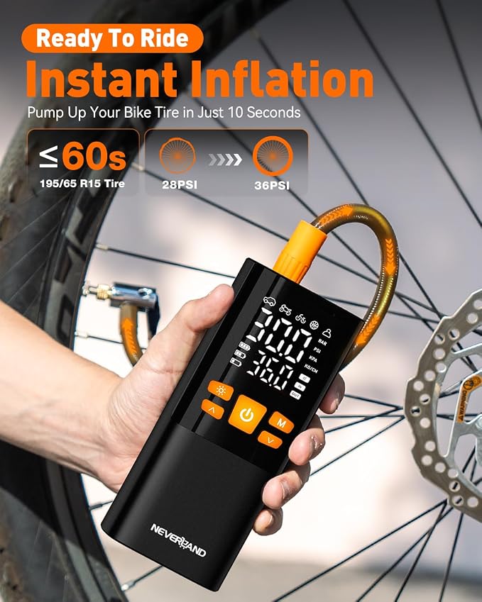 NEVERLAND Tire Inflator Portable Air Compressor - Image 2