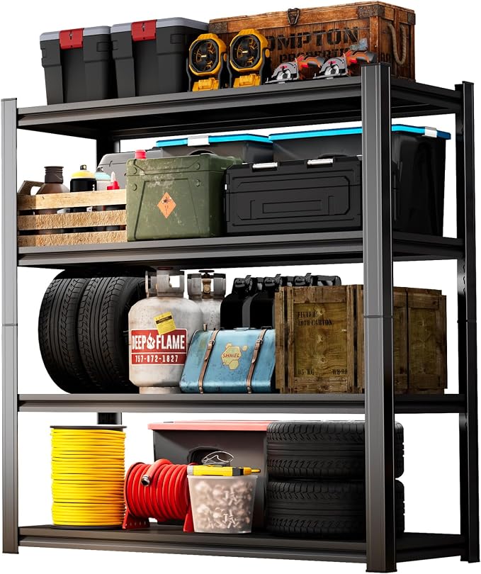63"H Garage Shelving 2400LBS Capacity Heavy Duty Storage Shelves, Adjustable 4 - Image 3