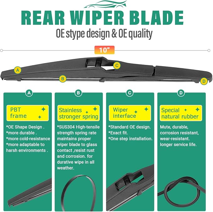 26" 16" 10" Windshield Wiper Blades Replacement - Image 4
