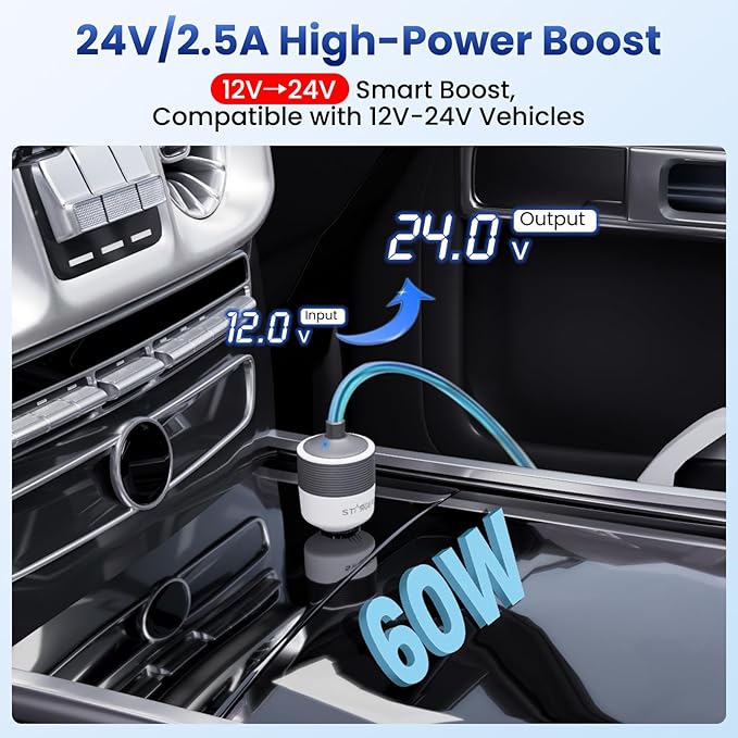 Starlink Mini Car Adapter - 12V to 24V DC Step Up Converter - Image 2