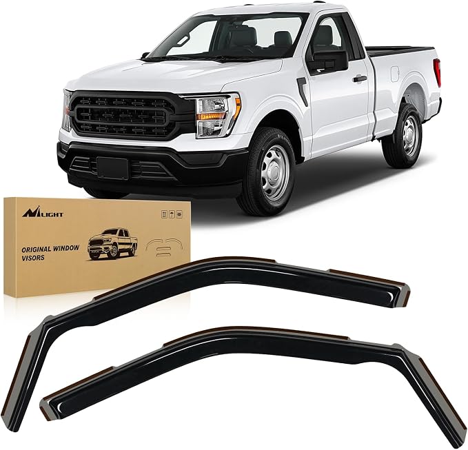 Nilight in-Channel Rain Guards for Ford F150 2021 2022 2023 2024 Regular by Nilight
