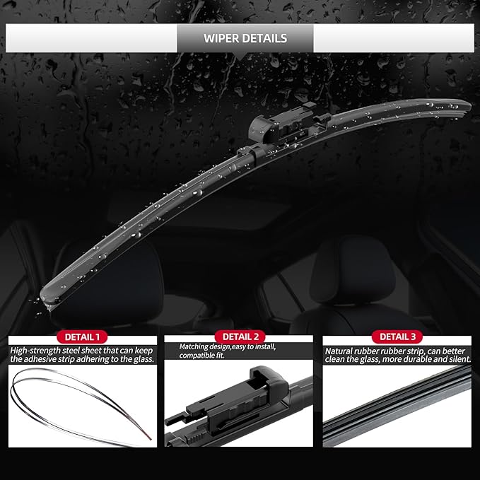 Front Rain Wiper Blades, 2-Piece Set - Image 4