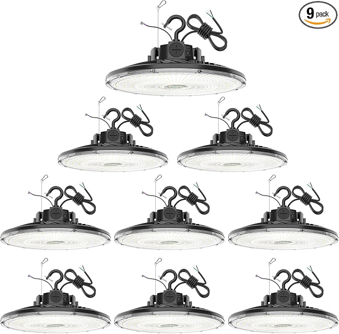 9 Pack 480V LED High Bay Light UL DLC Listed UFO Light 150W 100W 80W Adjustable by YELLORE-Professionalledlightsmanufacturerspecializingincommercialandindustriallighting