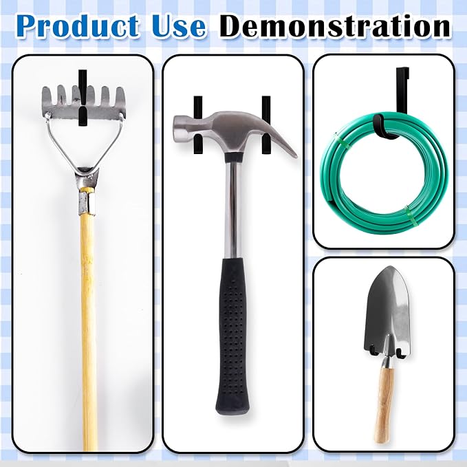 8 Pack Black J Shed Storage Hooks Storage Hooks Compatible - Image 5