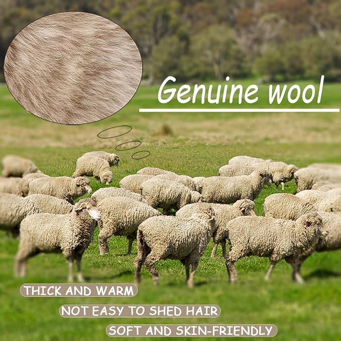 Genuine Wool Car Seat Cushion Comfort Style，Adorable Sheep Shaped Cushion - Image 6