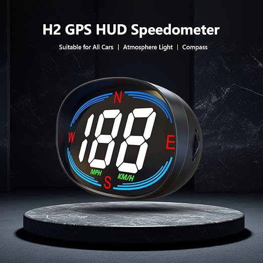 H2 GPS Speedometer Digital Speedometer GPS HUD Universal All Cars Head Up - Image 2