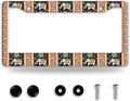 Tribal Elephant License Plate Frame Boho Animal License Plate Frames Funny Auto by NINANMY