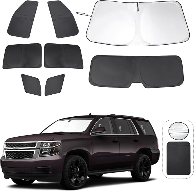 TINGLU Window Shades for Chevrolet Tahoe 2015-2020 Accessories Car Side Full by TINGLU