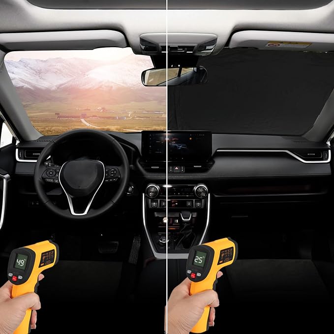 ROCCS Windshield Sun Shade fit for Toyota 4Runner 2010-2023 2024 2025, Foldable - Image 5