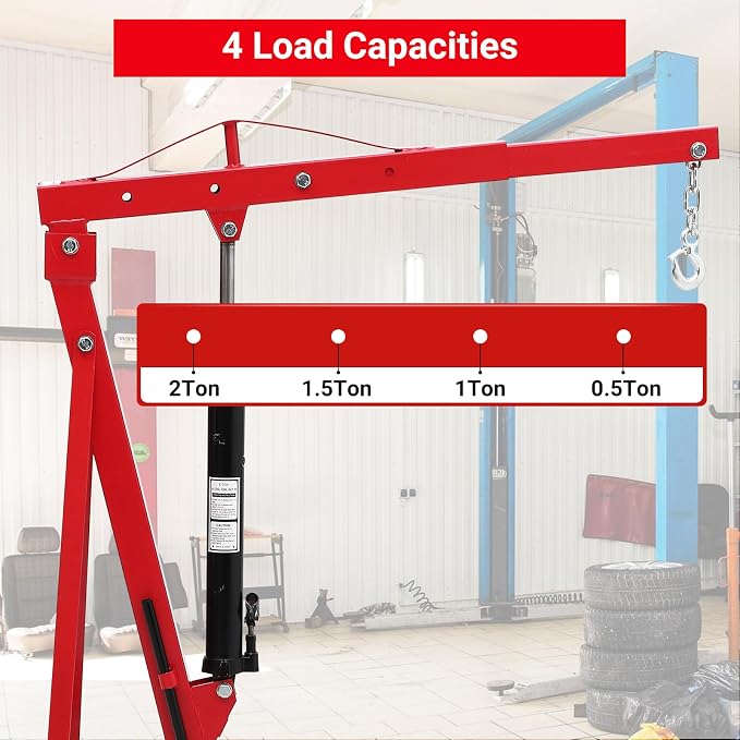 2 Ton Engine Hoist, Folding Cherry Picker Engine Hoist - Image 3