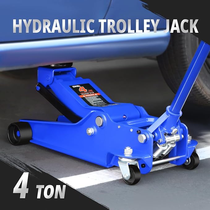 DNA MOTORING Low Profile Hydraulic Trolley Service/Floor Jack, 4 Ton Capacity - Image 2