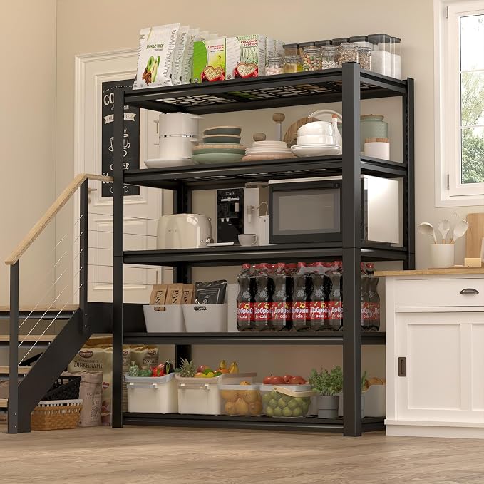 Garage Shelving, 5-Tier Metal Storage Shelves, Metal Shelves - Image 3