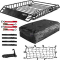 Roof Rack Basket 51" X 36" X 5" Rooftop Rack Cargo Carrier Universal, by PINGDIR