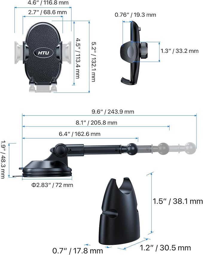 HTU 【Military-Grade Suction】 2025 Cell Phone Holder - Image 9