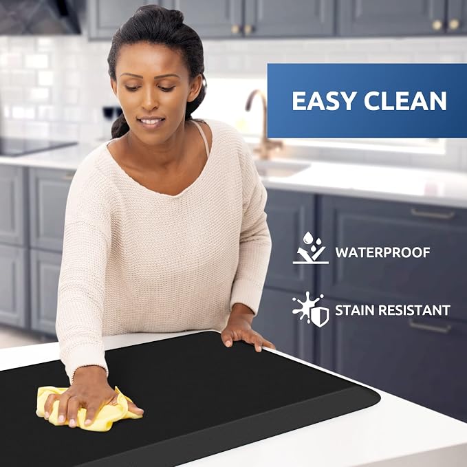 KitchenClouds Kitchen Mat Cushioned Anti Fatigue Kitchen Rug 0.8inch Waterproof - Image 3