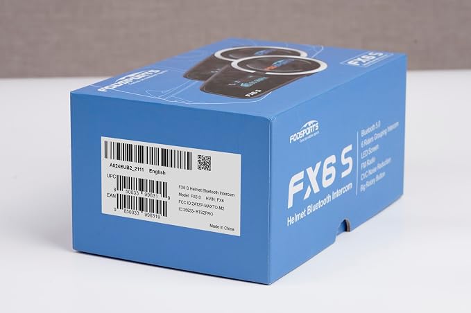 Fodsports FX6 Motorcycle Bluetooth Headset, 6 Riders Group Motorbike Bluetooth - Image 9