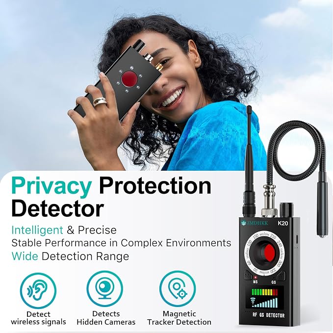 JMDHKK Hidden Camera Detector, Bug Detector & GPS Tracker Detector – RF - Image 2